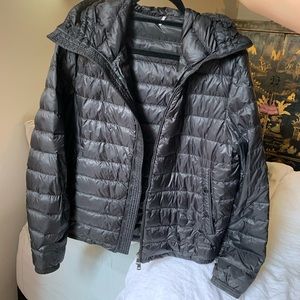 MONCLER lightweight down black puffer jacket